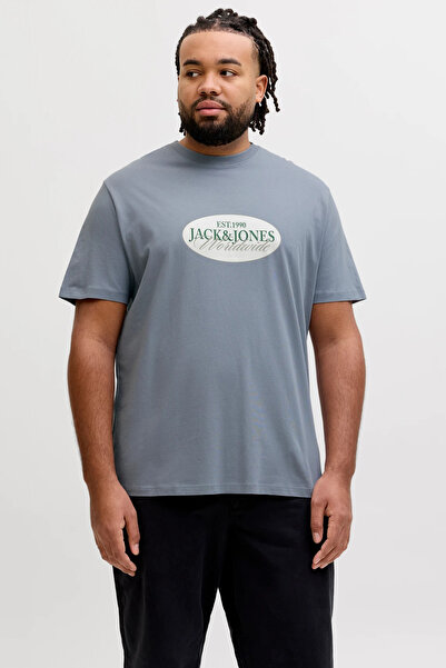 Jack & Jones Plus Büyük Beden % 100 Pamuk Regular Fit Logolu T Shirt Erkek T ...