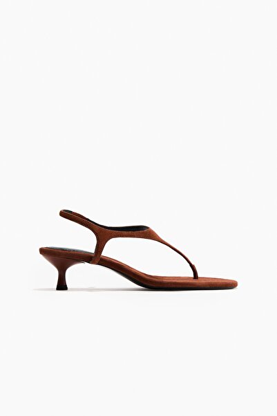 H&M Topuklu Süet Sandalet