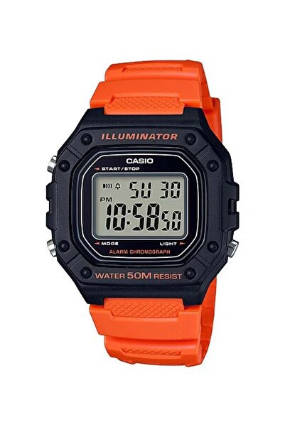 Casio Men's Resin Digital Wrist Watch W-218H-4B2VDF - 44 mm - Orange