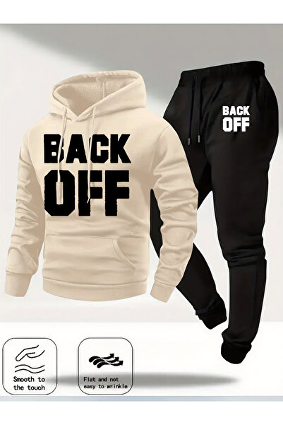 Rayan & Hoor Style Off Printed Hooded Sweat Suit - Hooded Sweatshirt Top and ...