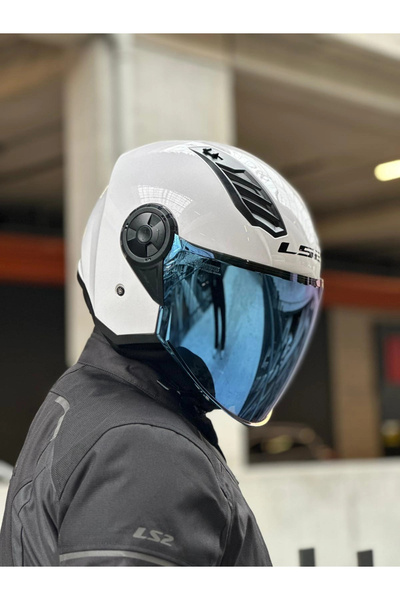 LS2 AIRFLOW 2 BEYAZ KASK (MAVİ VİZÖR)