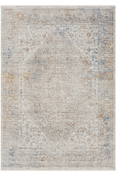 SEYRAN Peru 10205 Bej Antialerjik Polyester Makine Halısı – Dokuma Tabanlı, D...