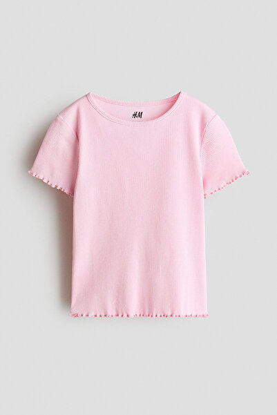 H&M Ribanalı ve Overloklu Tişört