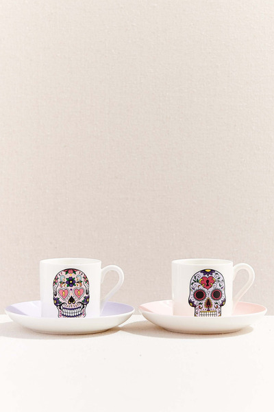 Paşabahçe Pembe Skull4Her Porselen Fincan Seti 2'li