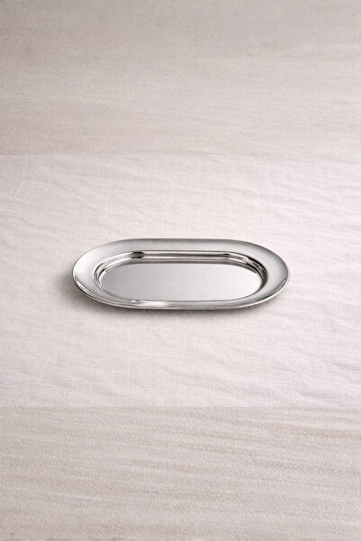 Gaia Concept Paslanmaz Çelik Otantik Çok Amaçlı Meze ve Sunum Tabağı 12,2x19 cm