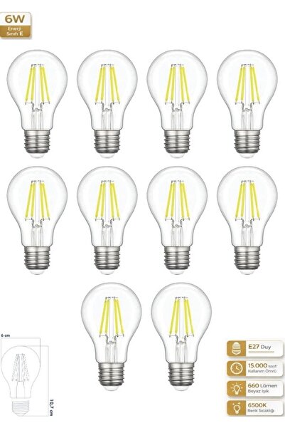 Heka LED Ampul E27 6W 6500K Beyaz Işık ERD-96