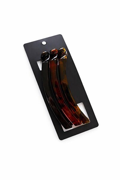 New Obsessions Turtle Back Patterned Plastic Banana Buckle 3 Pieces