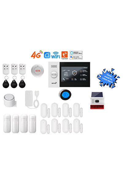 obiem Akıllı Güvenlik Alarm Sistemi – Orta Plus Set (GÜNEŞ ENERJİLİ DIŞ MEKAN...