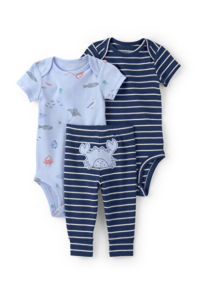 Carter's Baby Boy Set of 3 Newborn-24 Months Blue