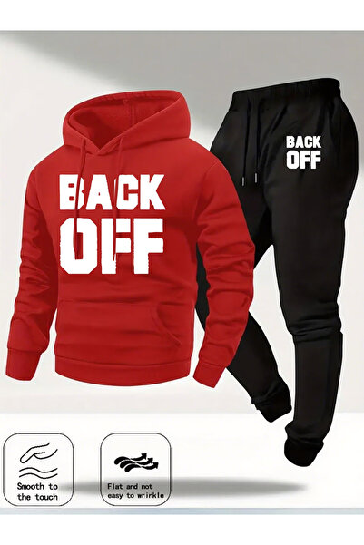 Rayan & Hoor Style Off Printed Hooded Sweat Suit - Hooded Sweatshirt Top and ...