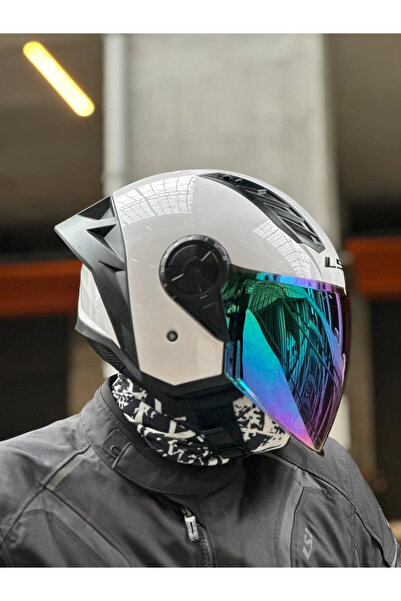 LS2 AIRFLOW 2 BEYAZ KASK (GÖKKUŞAĞI VİZÖR) SPOİLER