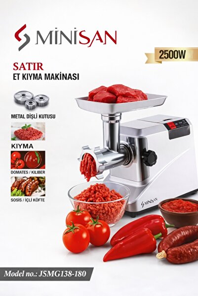 Minisan Satır Et Kıyma Makinesı Paslanmaz Çelik Profesyonel Kolay Kullanım