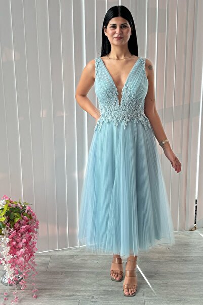 Always Dress İşlemeli Tül Abiye Elbise