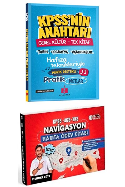 Anahtar Kitap 2026 KPSS'nin Anahtarı Genel Kültür Pratik Notlar ve Mehmet Eği...