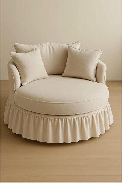 rwaq Modern lounge chair, circular, made of Swedish wood