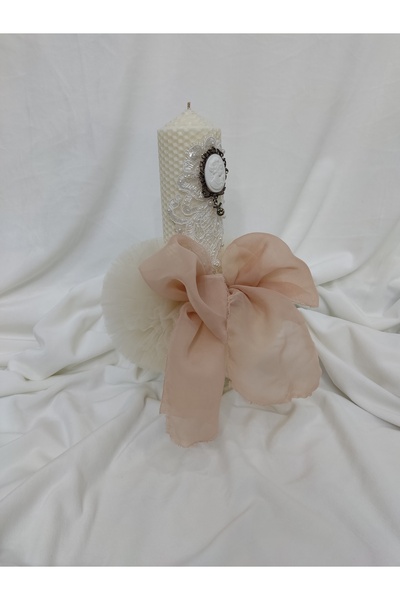 Handmade Lumânare botez fetița ceară naturala