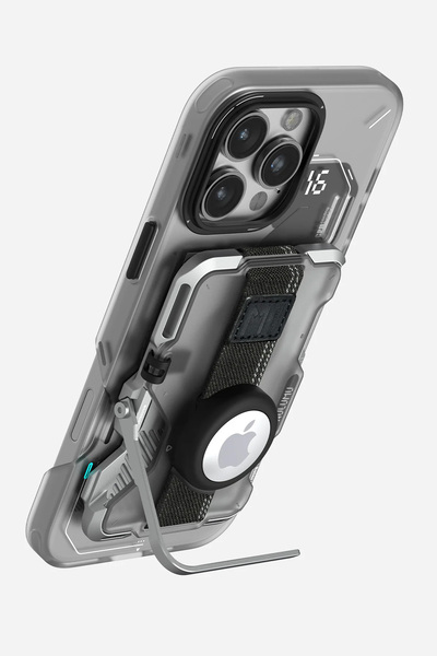 Aulumu Çok Amaçlı Manyetik Frosted Metal MagSafe Cüzdan Kartlık - Standlı - T...