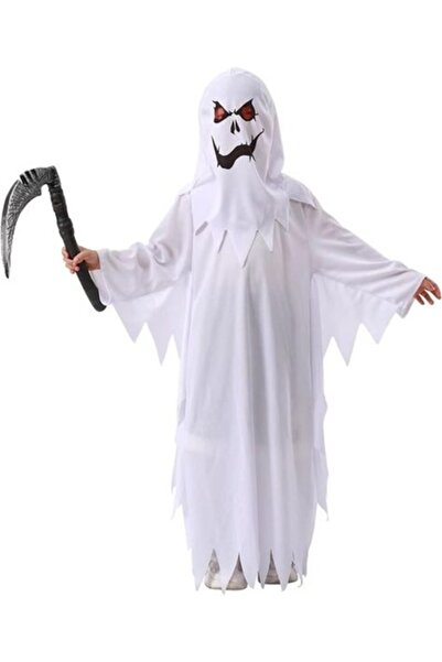 ZUCOS Στολή Halloween για παιδιά με γλυκόξινο λευκό φάντασμα με δρεπάνι (Λευκ...