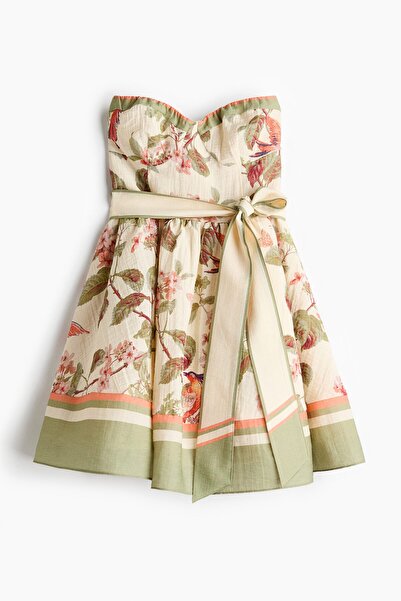 H&M Keten Karışımlı Elbise