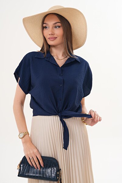 ŞİMAL Ženska majica kratkih rukava prednja Na vezivanje Modal 260175