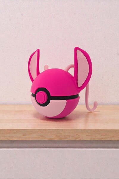 GiginGo Angel Stitch Poke Topu 6 cm Figürü - Pokemon Angel Stitch Karakteri P...