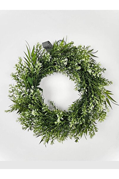 EVİMTATLIEVİM إنتاج خاص: إكليل زهور برية مصنوع يدويًا لتزيين الباب، مقاس 40 سم