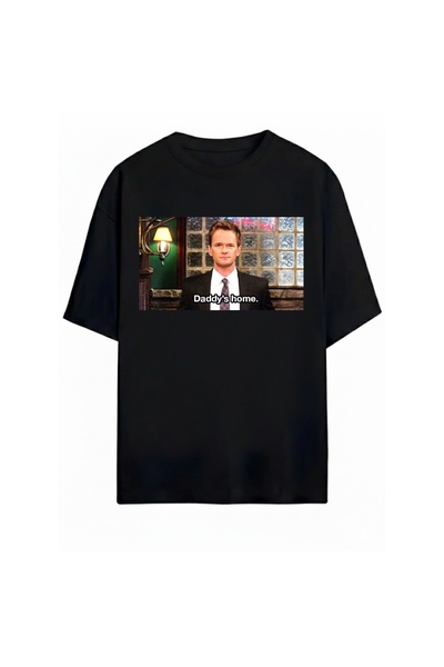 SVART WEAR تي شيرت كبير الحجم مطبوع عليه "How I Met Your Mother BARNEY" للجنسين