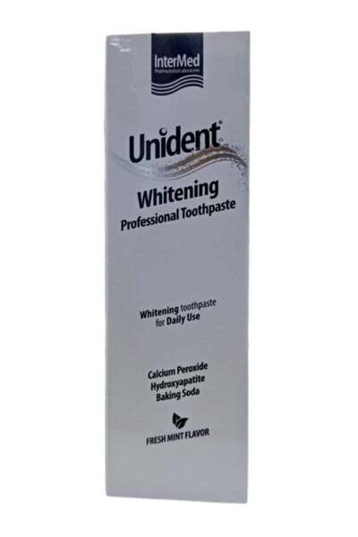 İNTERMED Unident Whitening Toothpaste, Refreshing Mint Flavor, 100ml