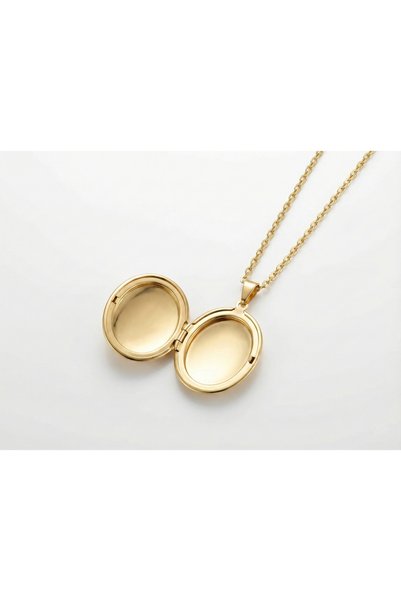 Bluw Jewelry هيفينلي أورا - قلادة عتيقة بغطاء قابل للفتح