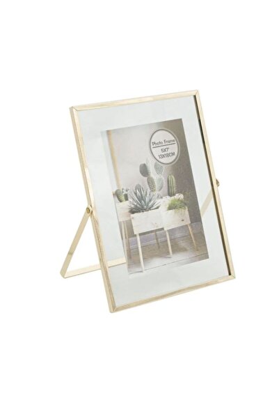 OEM Rama foto de masa cu cadru metalic auriu si sticla – 13x18 cm – Eleganta ...