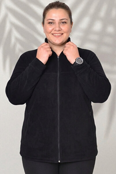 yakamor Cardigan din fleece de mărime mare