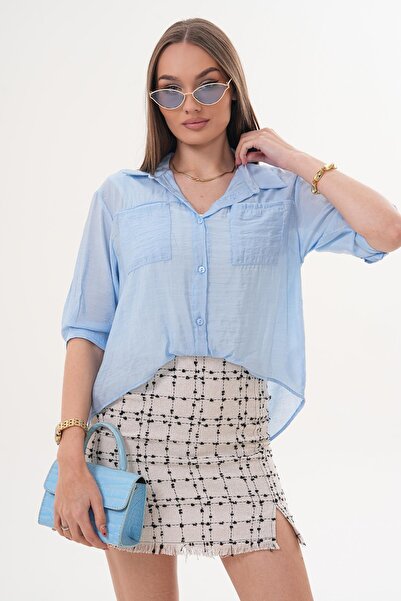 ŞİMAL Women's Athlete Double Pocket Detailed Shirt 260310