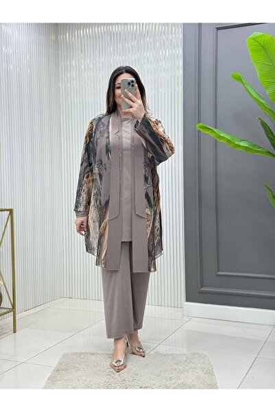 GK Plus Size Sandy Chiffon Three-Piece Set