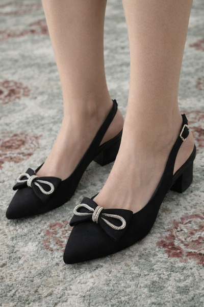 MİSS ZÜLÜF Crystal Bow Heeled Shoes