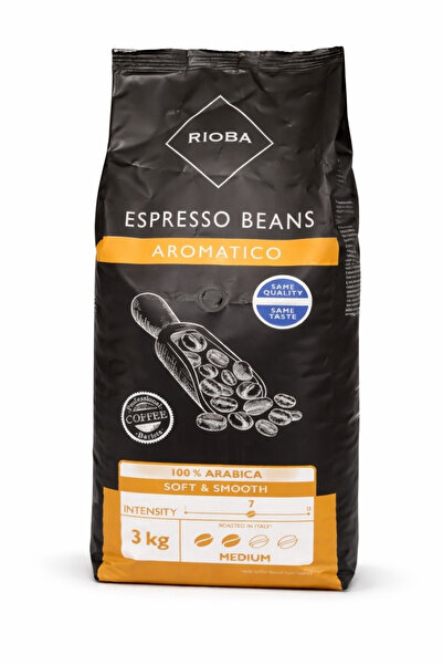 Rioba Boabe de cafea 100% Arabica, Espresso Aromatico, Rioba, 3 Kg