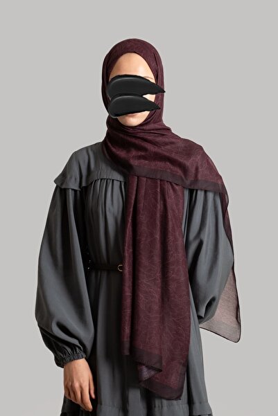 Lemaye Line Garden Sa deznom Pamuk Šal - Šljiva