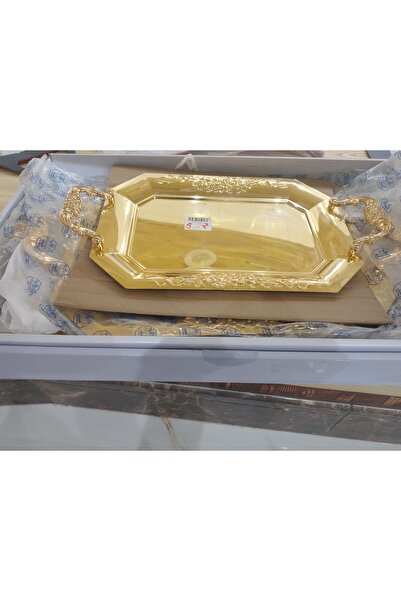 ALSAIF طقم صوانى ذهبية كاريس السيف ٣ حبة