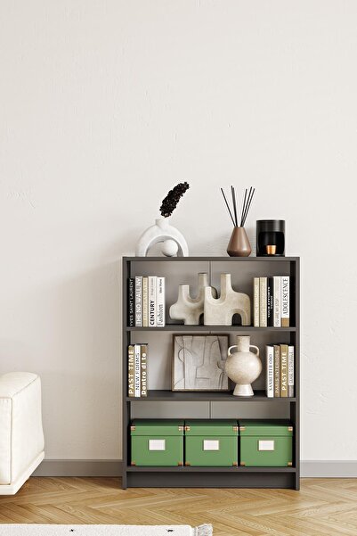 Hofga Bili Kitaplık 3 Raflı Geniş Çok Amaçlı Ofis Salon Kitap Dosya Rafı Antr...