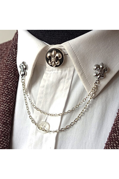 COOLMENCLUB Fleur De Lis Figürlü Gömlek Aksesuar Seti