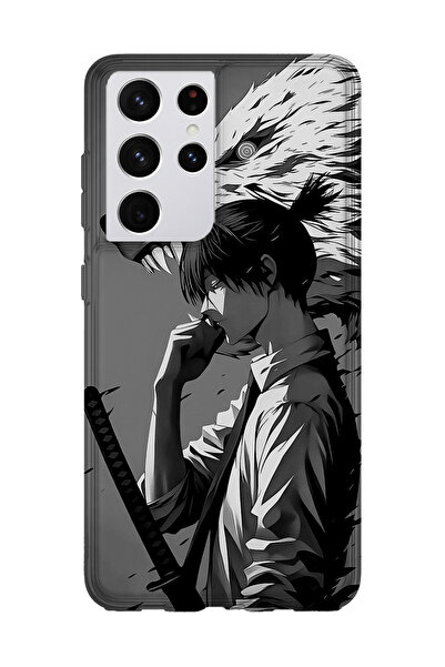 lelia حافظة هاتف شفافة مطبوعة متوافقة مع هاتف سامسونج جالاكسي S21 الترا |   ا...