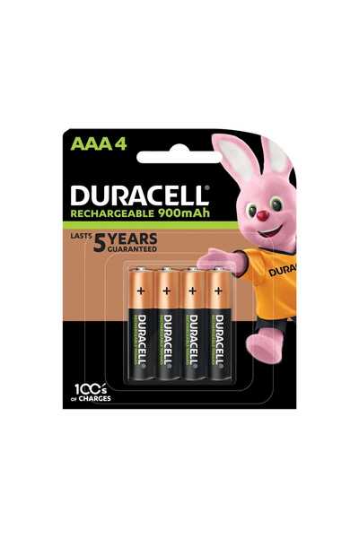 Duracell بطاريات AAA قابلة لإعادة الشحن سعة 900 مللي أمبير، عبوة من 4 بطاريات