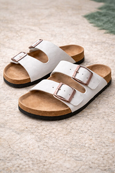 akix Unisex Flat Double-Strapped Buckle Slippers – Anatomical Eva Sole Orthop...