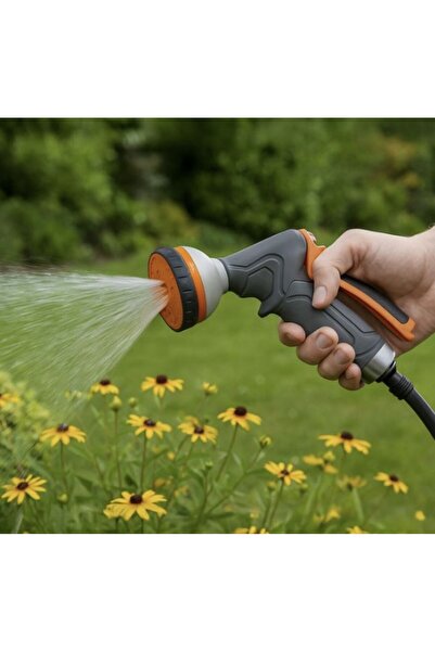 OEM 8-function watering gun - adjustable jet, aluminum body, Anatomical handl...