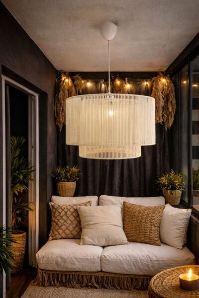 Liondekor KESİT MODERN KREM MAKROME AVİZE