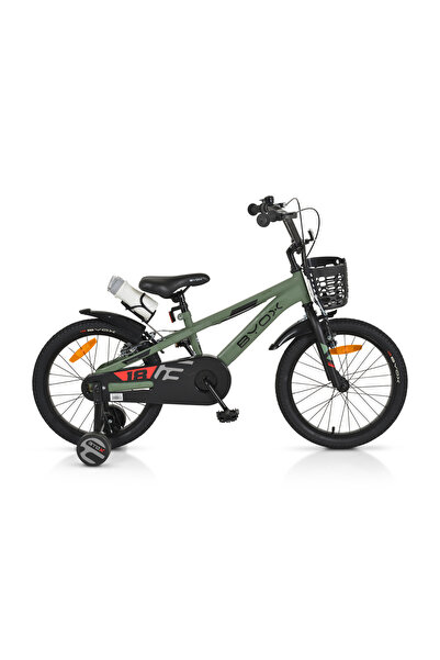 byox Bicicletă Copii 18” Challenge Green cu Roți Ajutătoare, 5-7 Ani