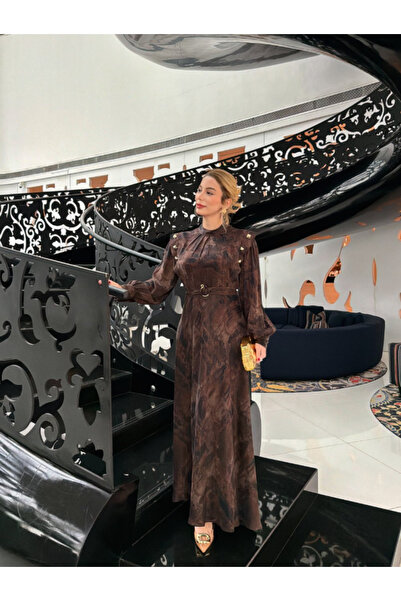 GK Patterned Silk Cupra Dress