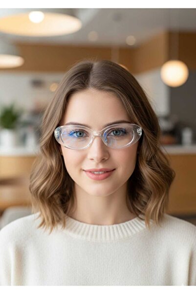 Glare Blue Light Protected Ellipse Glasses Optical Compatible