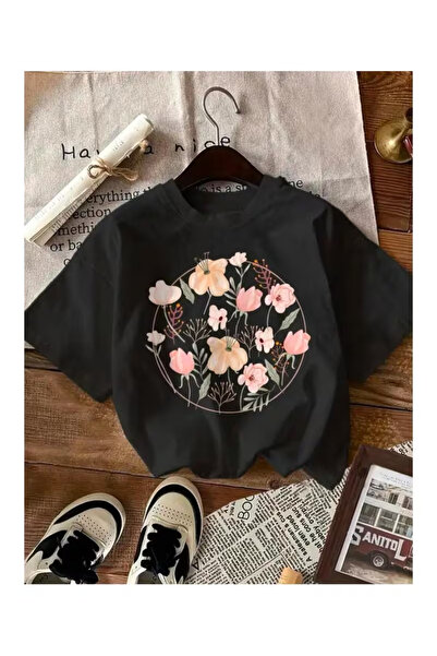 PENTHİLUS تي شيرت أساسي مطبوع عليه زهور