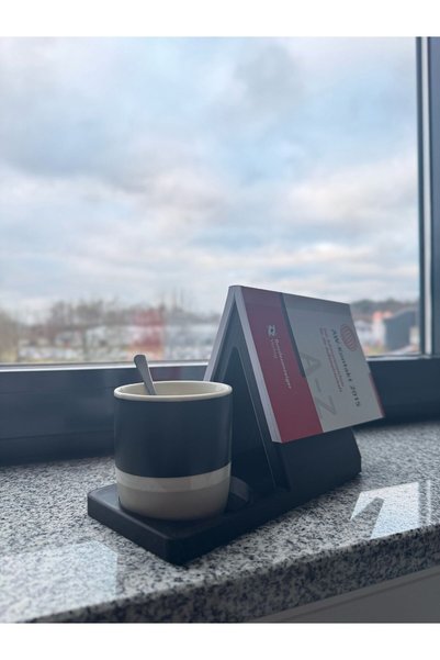 Teknovagroup Book Stand and Cup Coaster – Desktop Organizer Reading Enjoyment Organizer