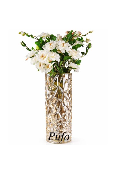 PUFO Vază decorativă elegantă din sticlă pentru flori și aranjamente, 23 cm